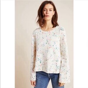 Anthropologie Maeve Jamie Paint Speckled Splatter Sweatshirt Small